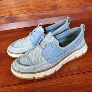 Cole Haan Zerogrand Boat Shoes Women 9.5 Blue Regatta Deck Comfort